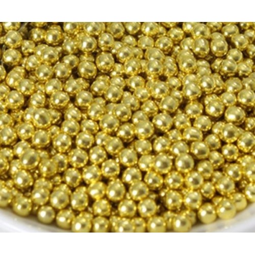 Sugar pearls I. 4,5 mm - gold - 100g