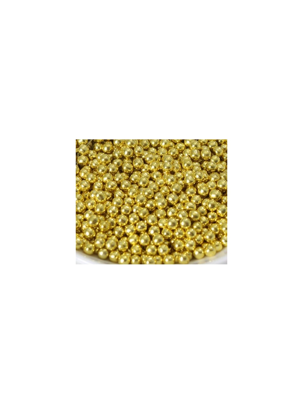 Cukrovej perličky I. 4,5mm - zlatá - 100g