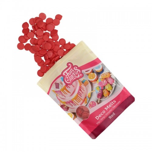 FunCakes deco melts - lukier Czerwony - krążki - 250g