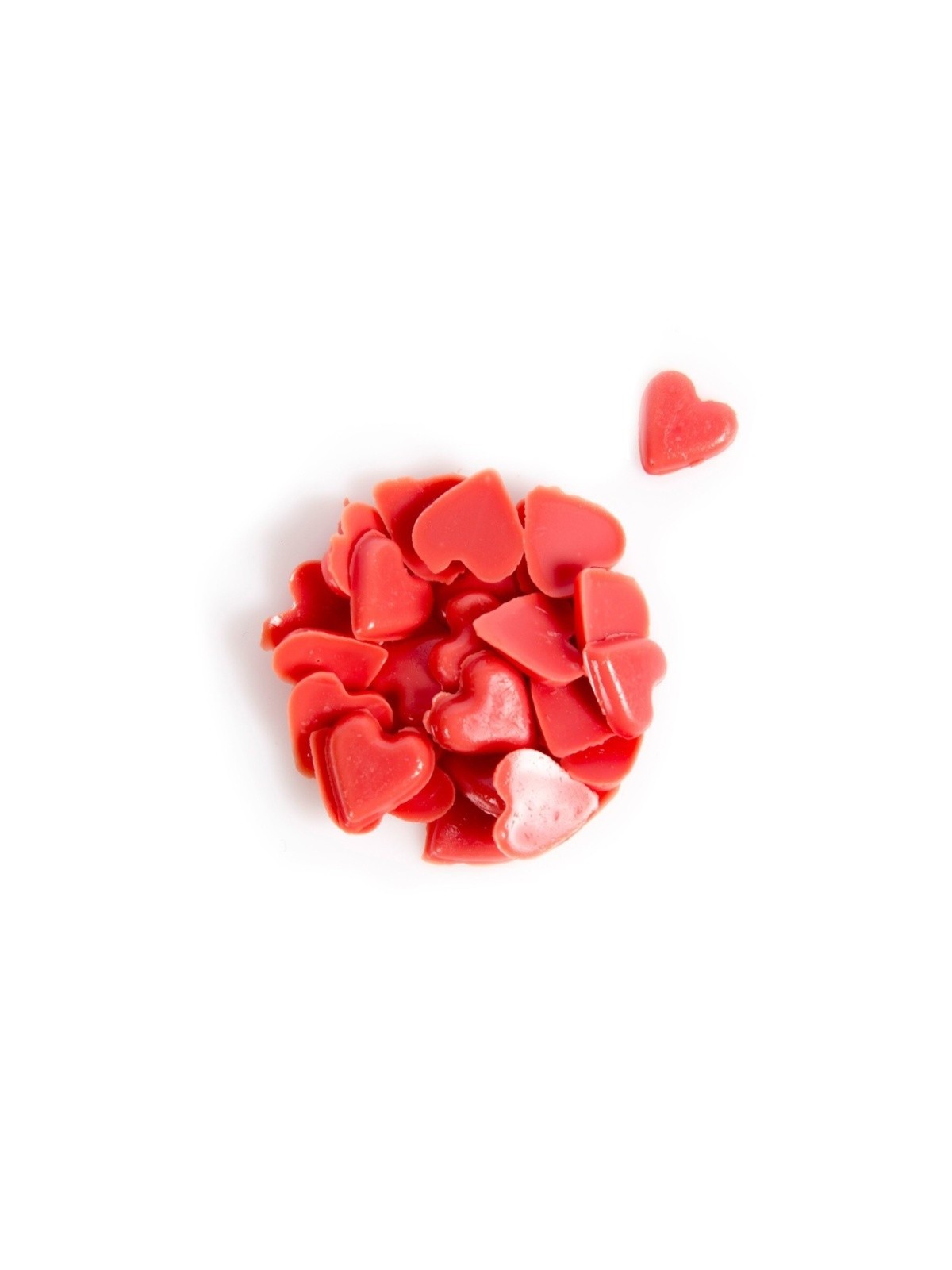 Chocolate decoration - red hearts 10mm - 50g