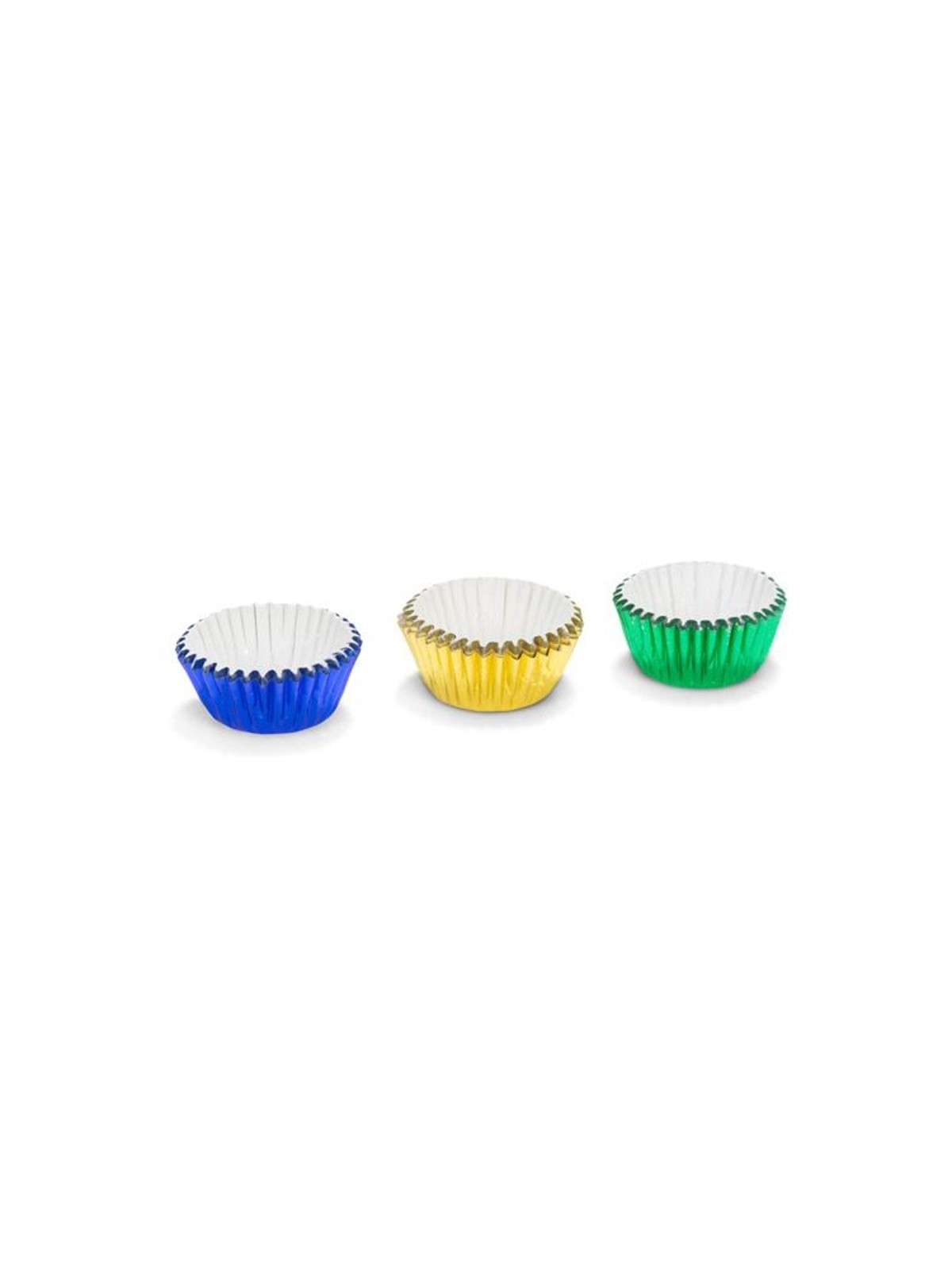 Patisse cukrářské MINI  košíčky 2,7 x 1,7cm - zelené / žluté / modré - 75ks