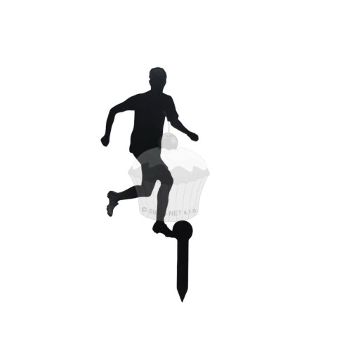 Modecor cake topper - silhouette - footballer - 1pc