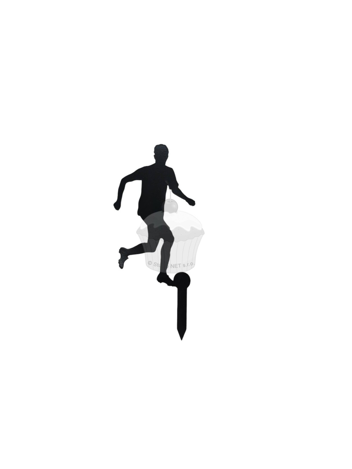 Modecor cake topper - silhouette - football player - 1 piece