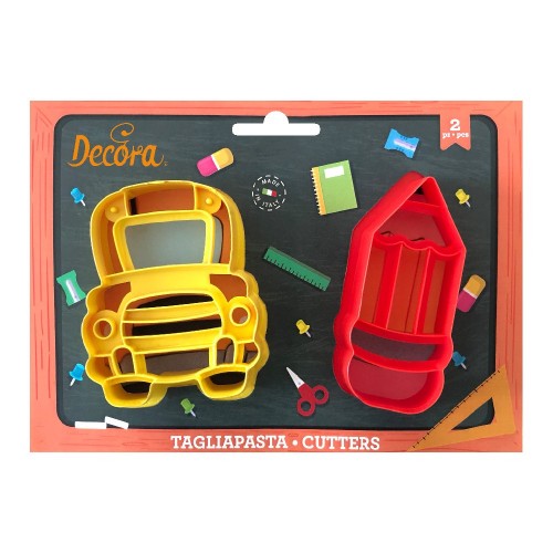 Cookie cutter set - back to school 2pcs