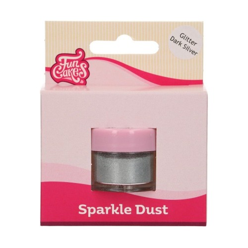 FunCakes Sparkle Dust -  Dark silver 3g