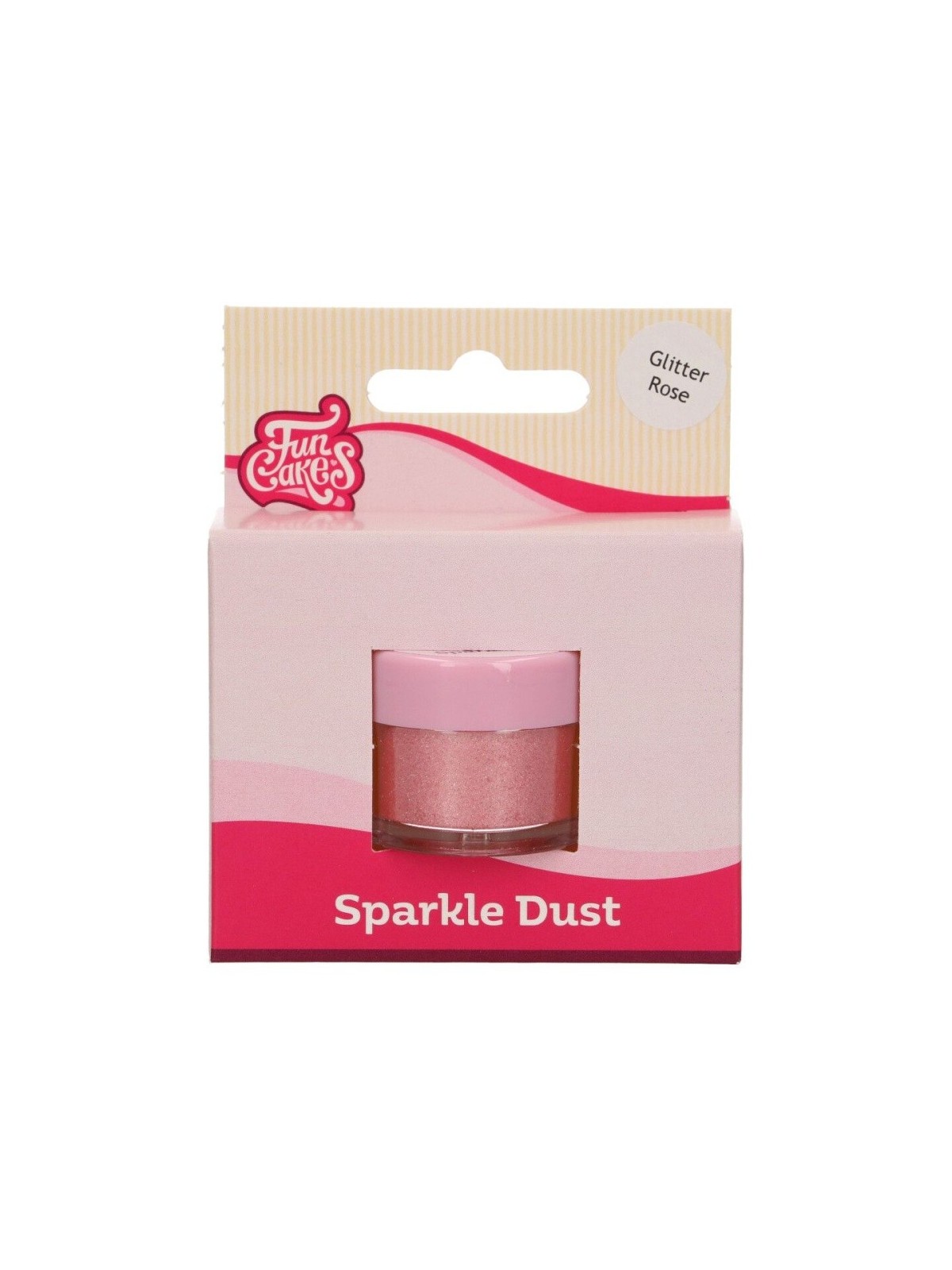 FunCakes sypki pigment perłowy różowy - Glitter różowy - 3,5g