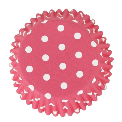 PME Pink Polka Dot Cupcake Cases with Foil - 30pcs