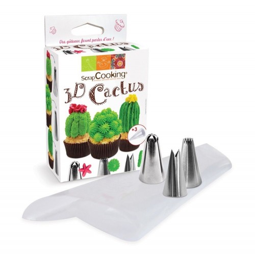 ScrapCooking set of decorative tips 6pcs - cactus