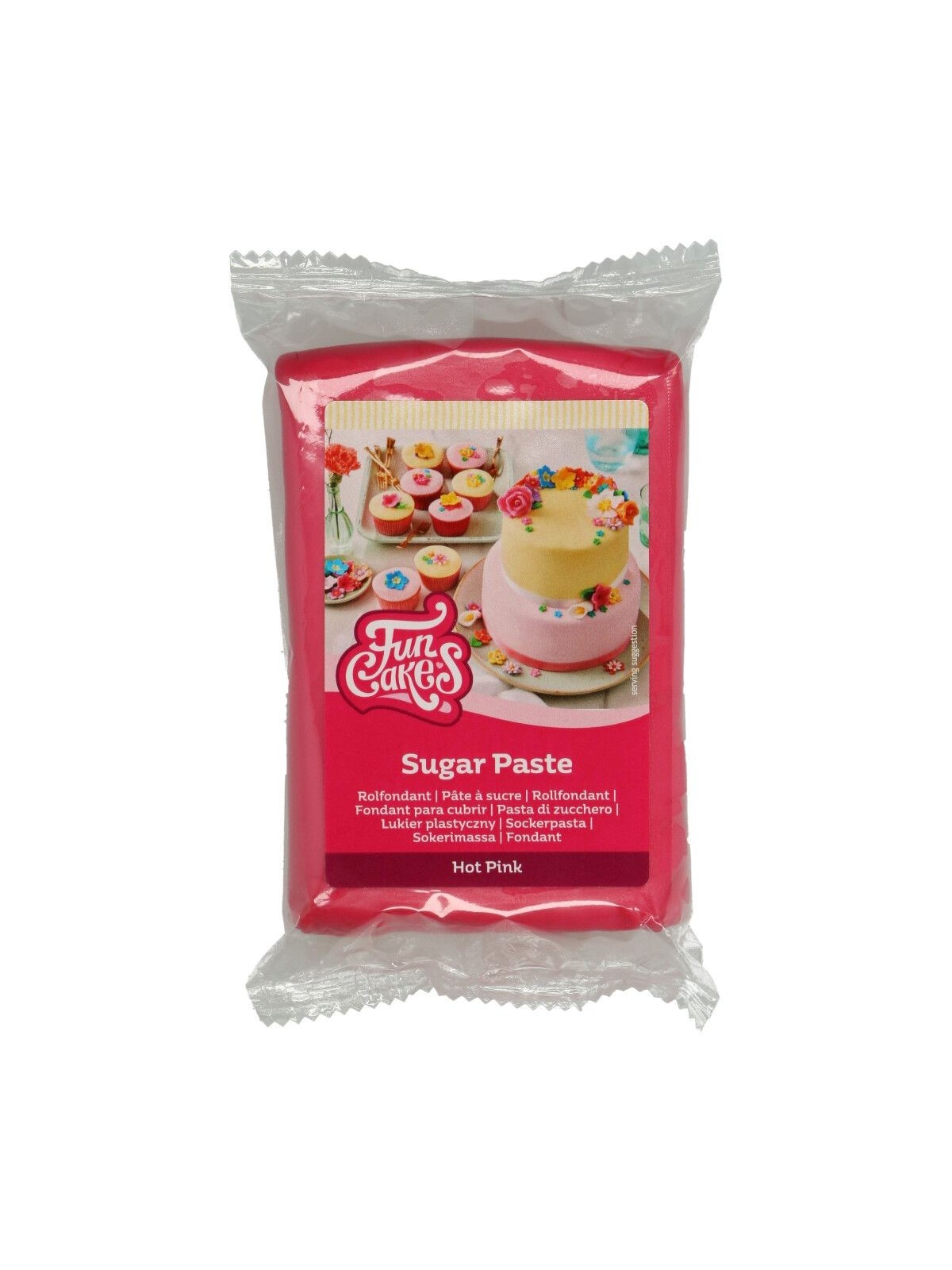 FunCakes poťahovací fondán - Hot Pink - tmavá ružová 250g