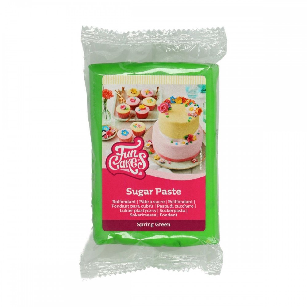 FunCakes Ready Rolled Fondant Icing Spring Green - Green - 250g