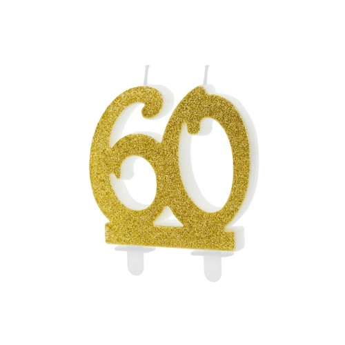 copy of PartyDeco jubilee candle large - glitter gold - 50