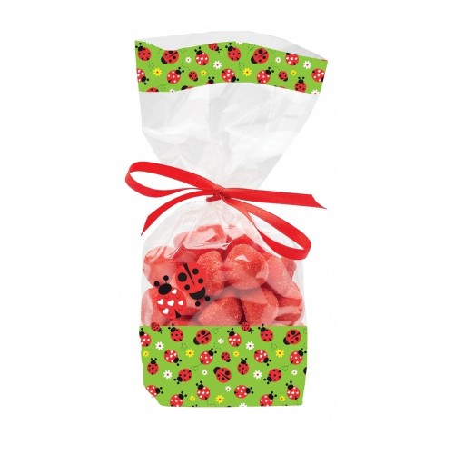 Cellophane bag - ladybugs - 15x24cm - 10pcs