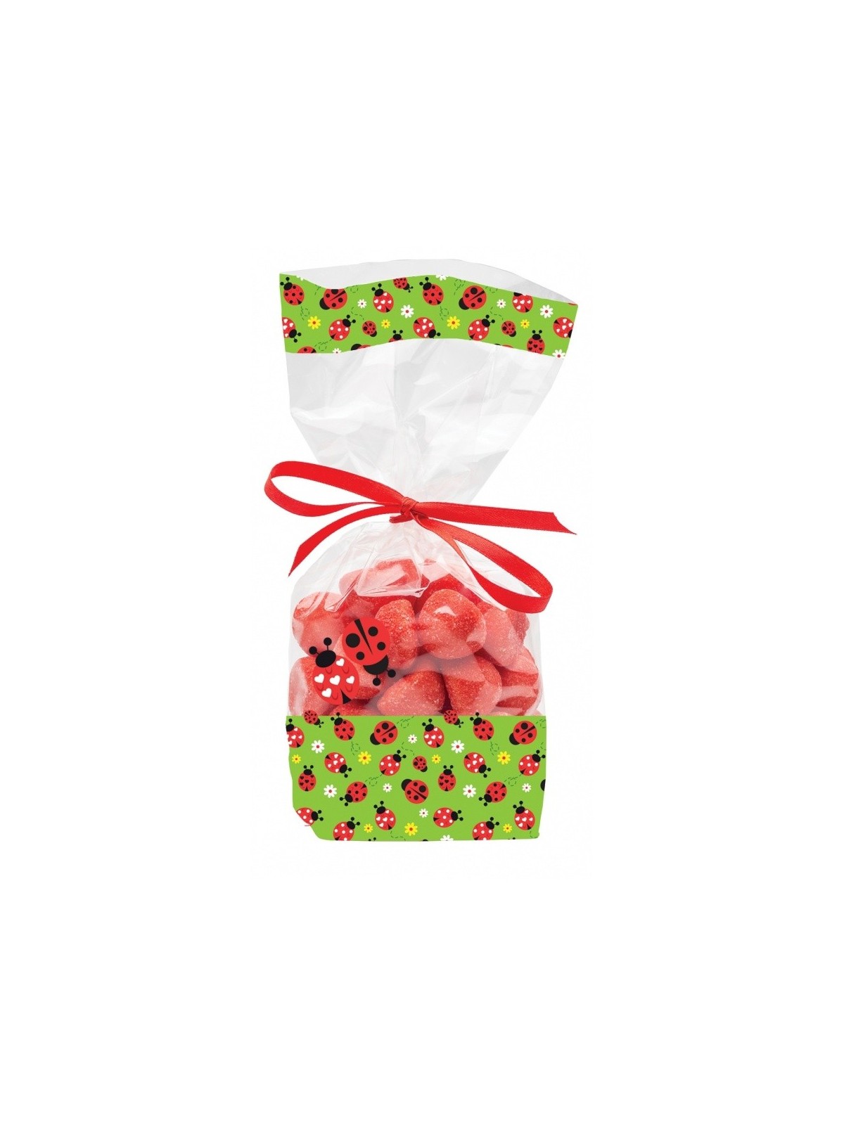 Cellophane bag - ladybugs - 15x24cm - 10pcs