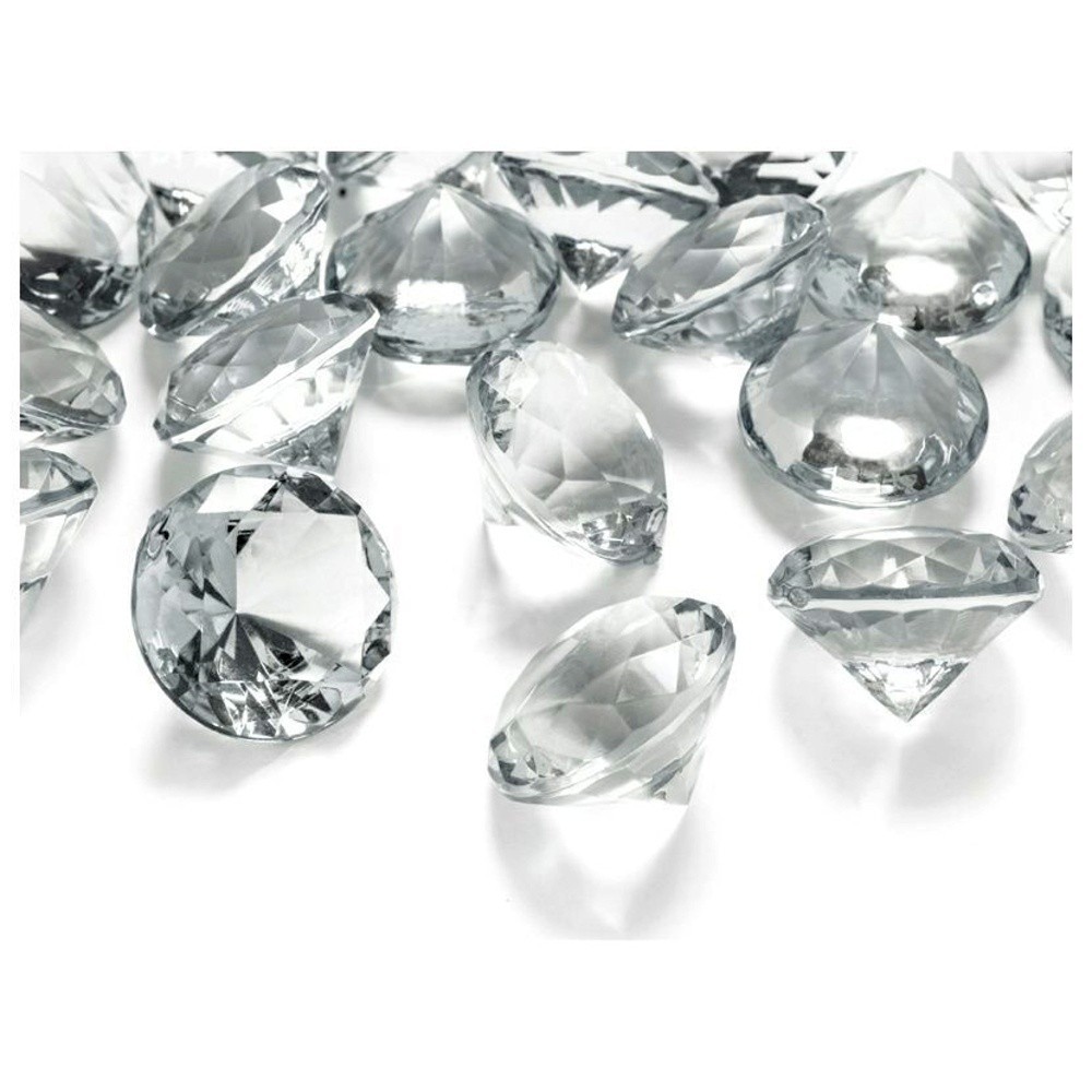 Ozdobné diamanty - priehľadné - 1,9cm