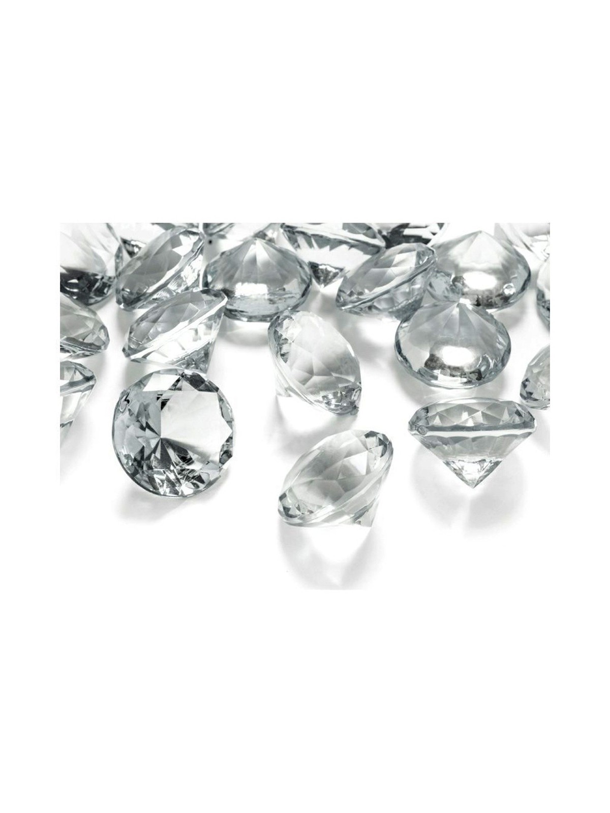 Decorative diamonds - transparent - 1,9cm