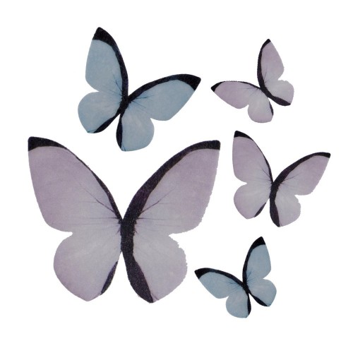 Dekora - Edible paper - butterfly - 3-6cm / 79pcs