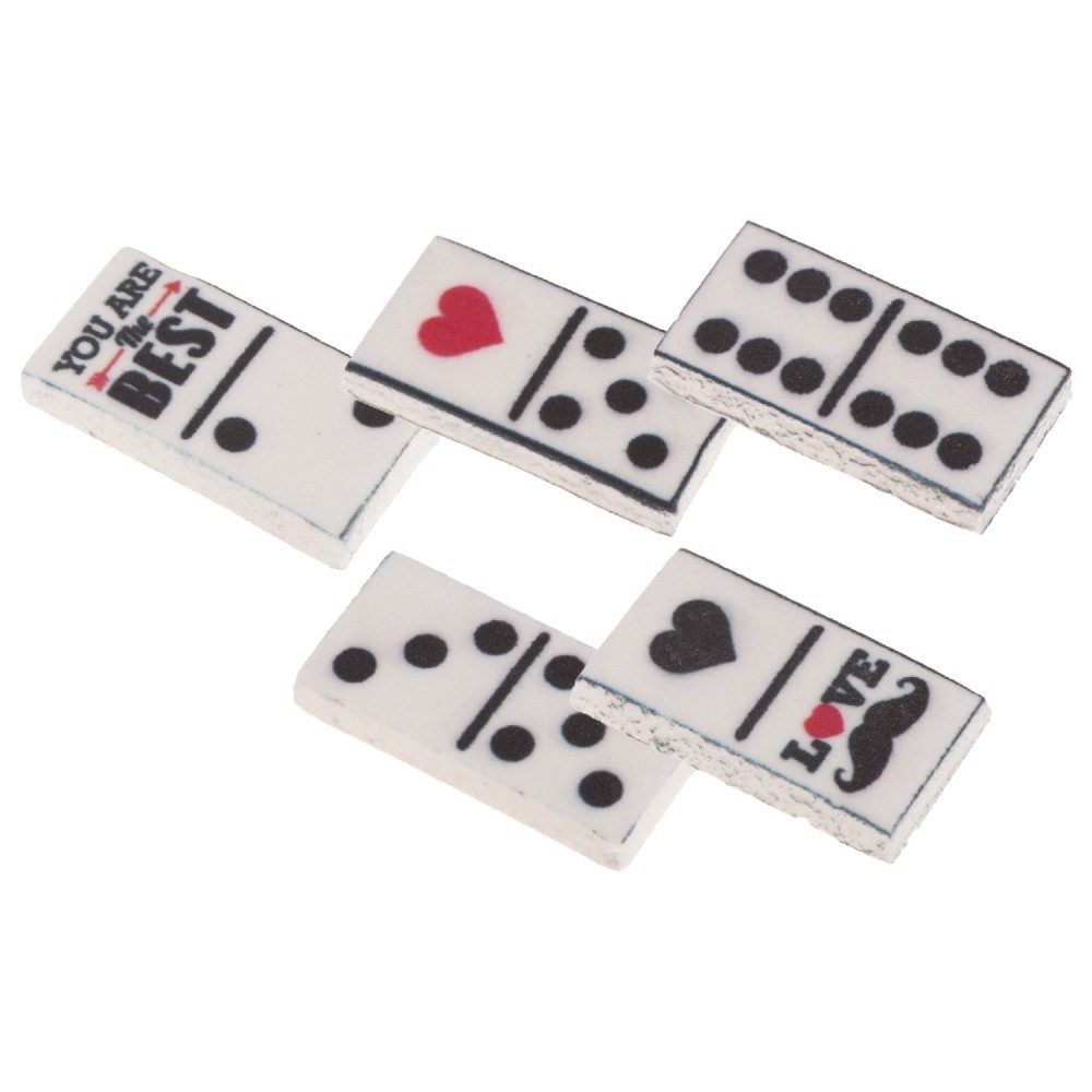 Dekora Cukrová dekorace 3D - domino - 10ks