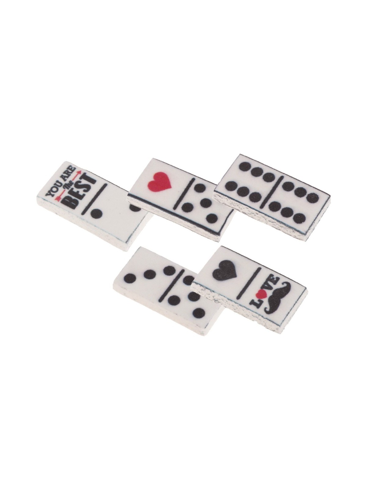 Decor Sugar Decoration 3D - domino - 10pcs