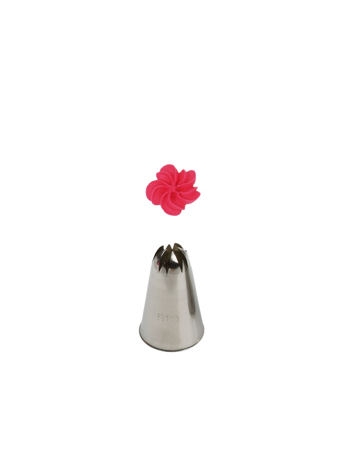 Decorator's piping tip - drop flower - closed end No. 2F / 510