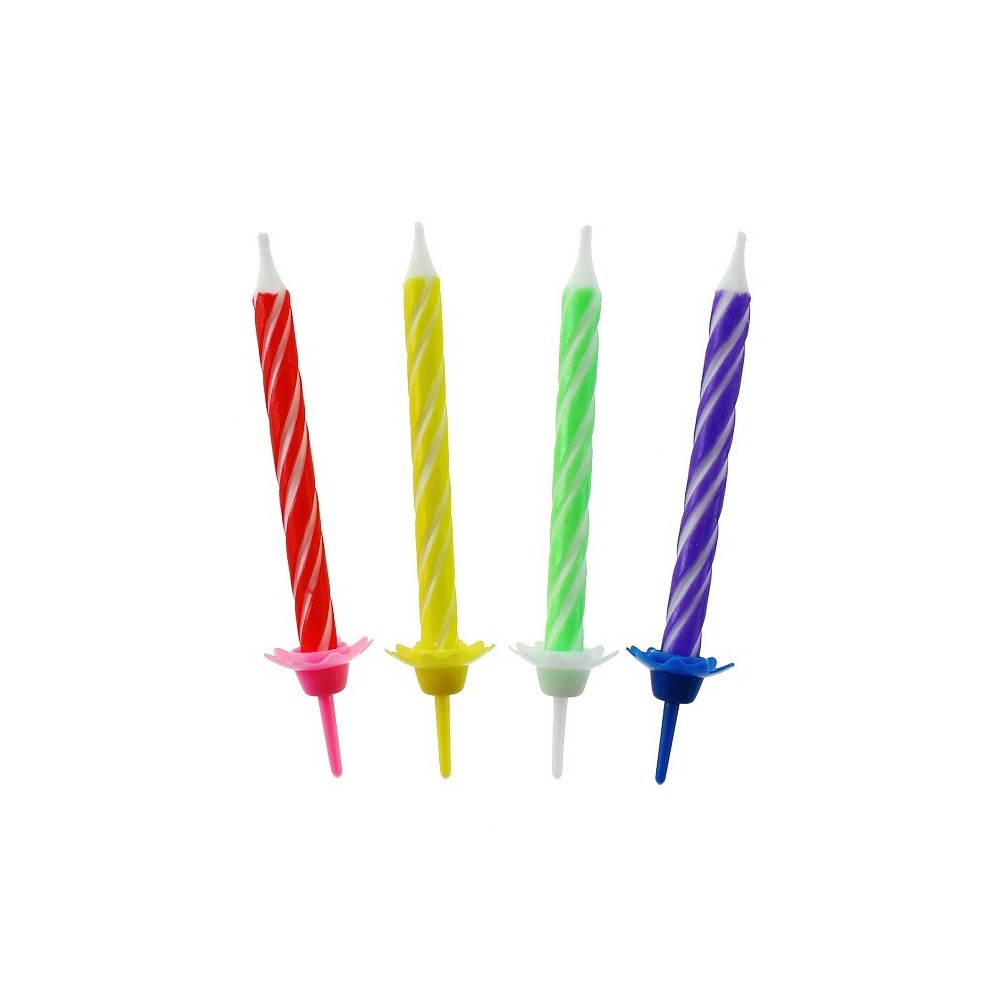 copy of Birthday candles - spiral narrow - 24pcs / 6cm