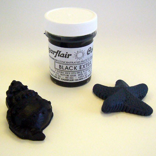 Sugarflair gelová barva extra Black - extra černá 42g