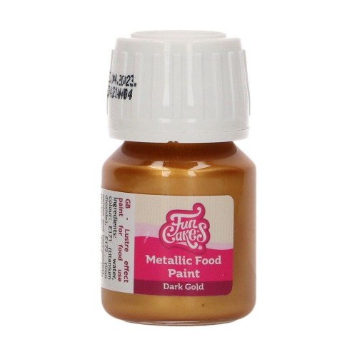 FunColours Metallic Food Paint Dark Gold - gold 30ml