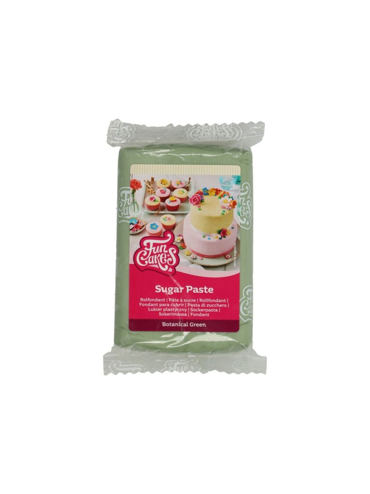 FunCakes lukrowanie fondant Botanical Green - zielony 250g