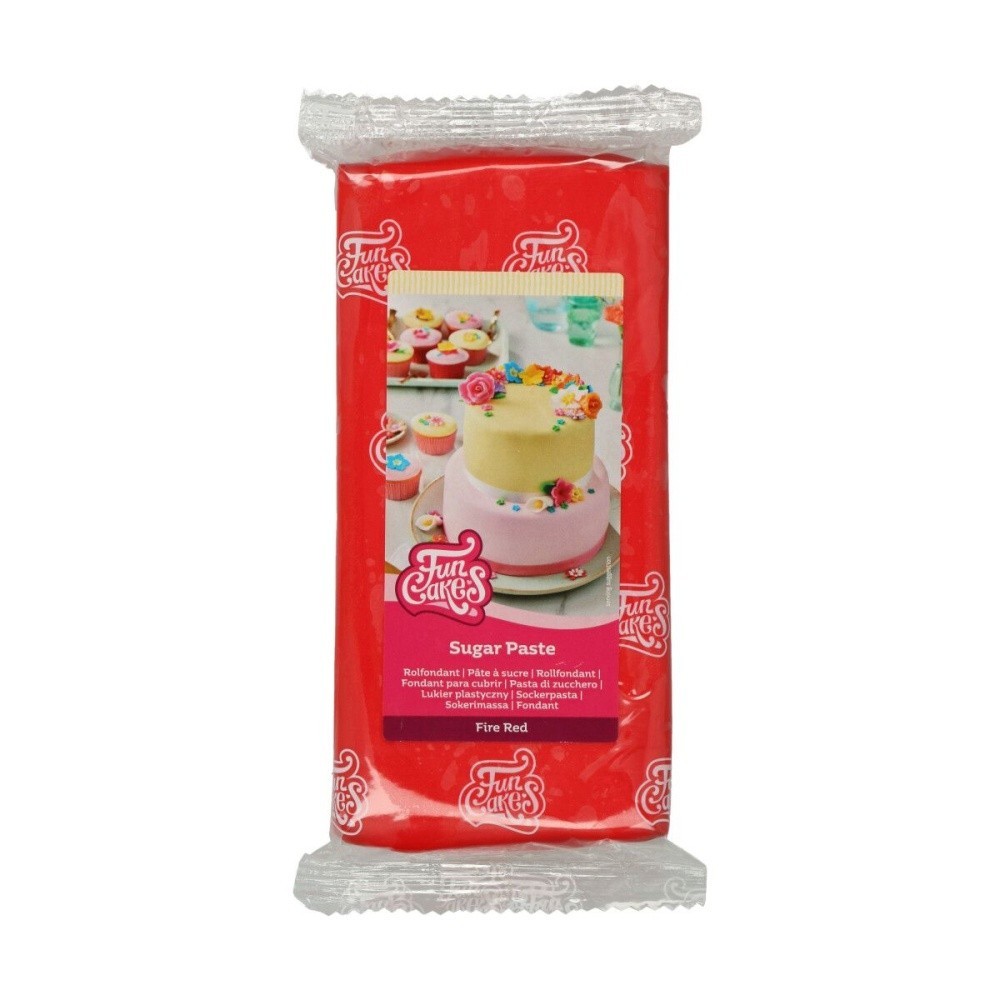 FunCakes masa cukrowa do dekoracji Fire Red - czerwony - 1 kg