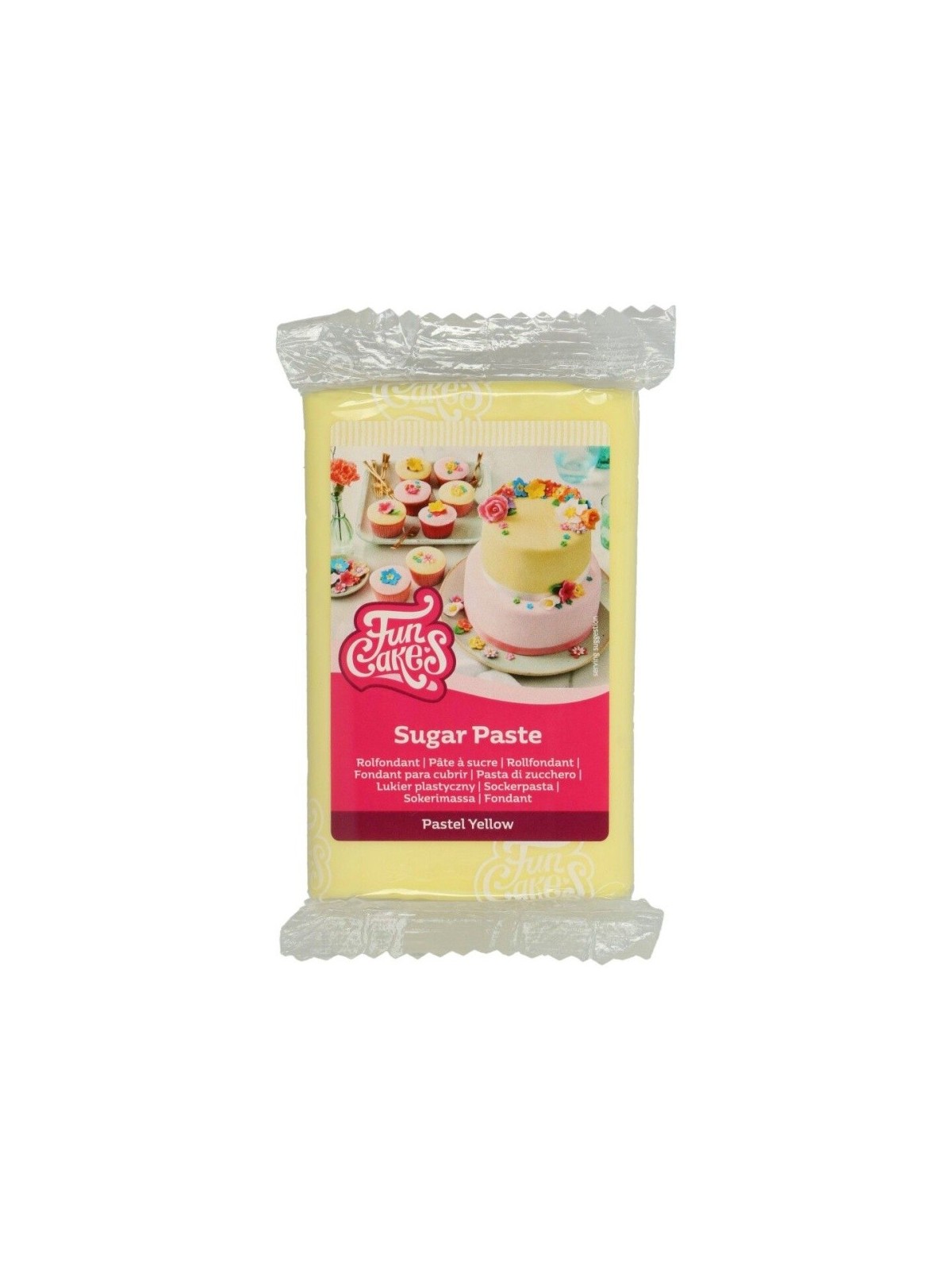 FunCakes lukrowe ciasto fondantowe Pastel Yellow - żółty 250g.