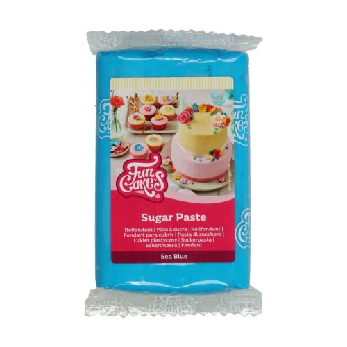 FunCakes lukrowanie fondant Sea Blue - morski niebieski - 250g.