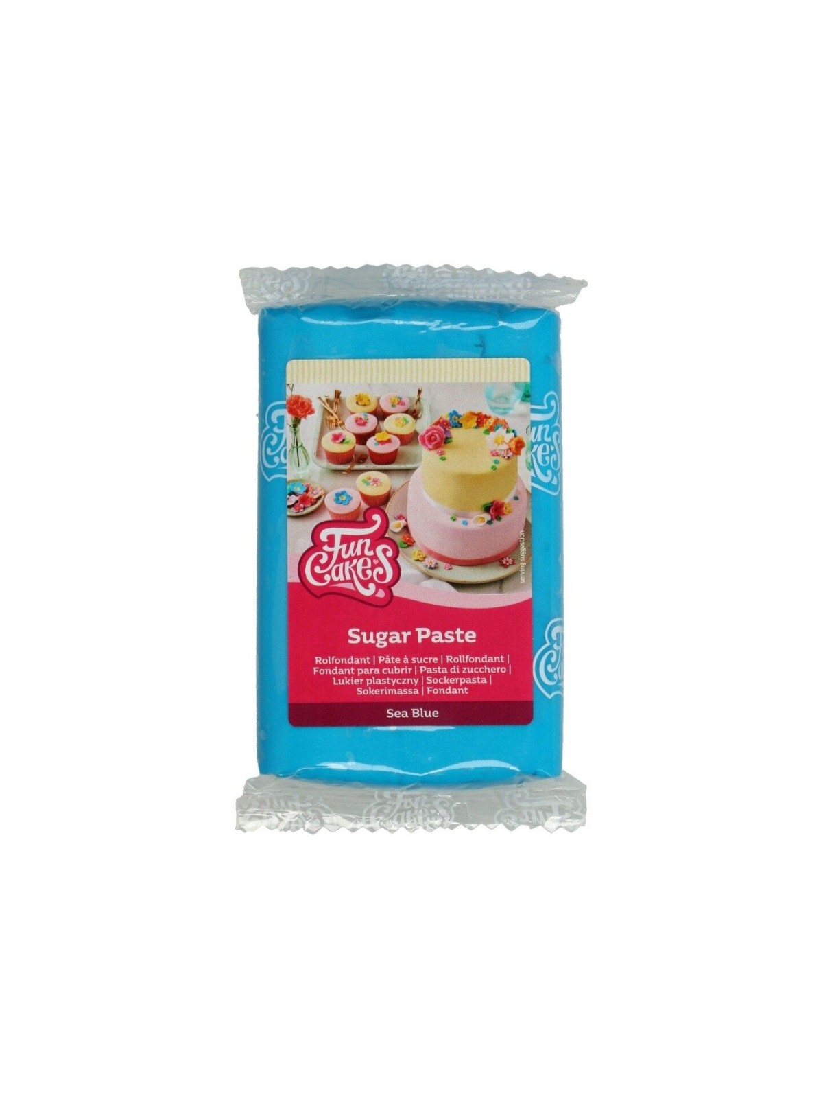 FunCakes lukrowanie fondant Sea Blue - morski niebieski - 250g.