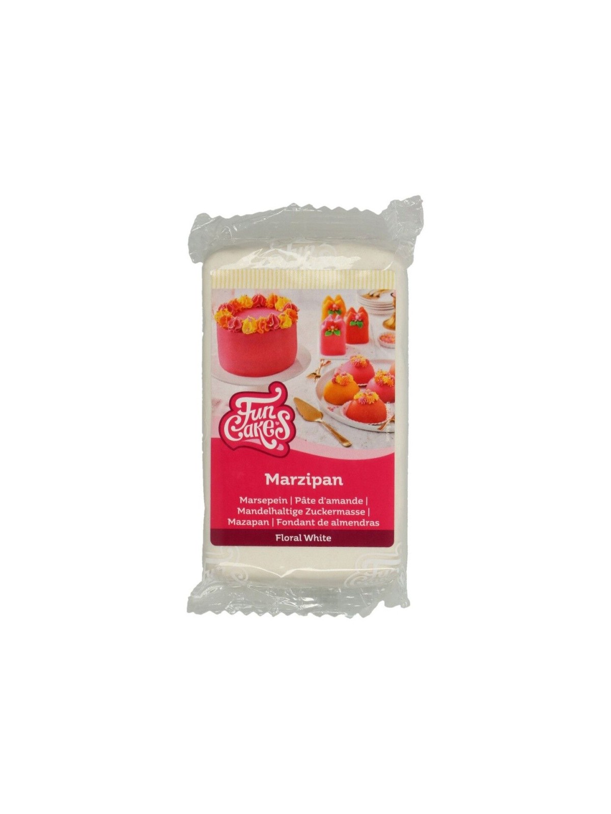 Funcakes marcepan Floral White - Biały 250g