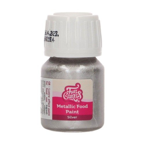 FunColours Metallic Food Paint silver - silver 30ml