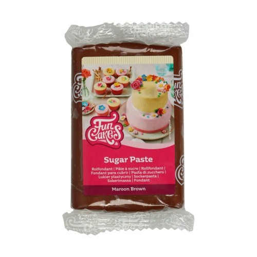 FunCakes Fondant Icing Maroon Brown - Brown - 250g