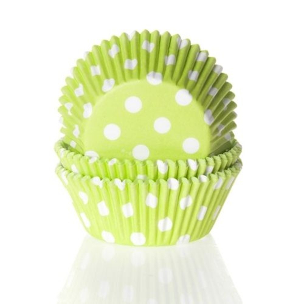 House of Marie Baking Cups - Lime - polka dots - 50pcs