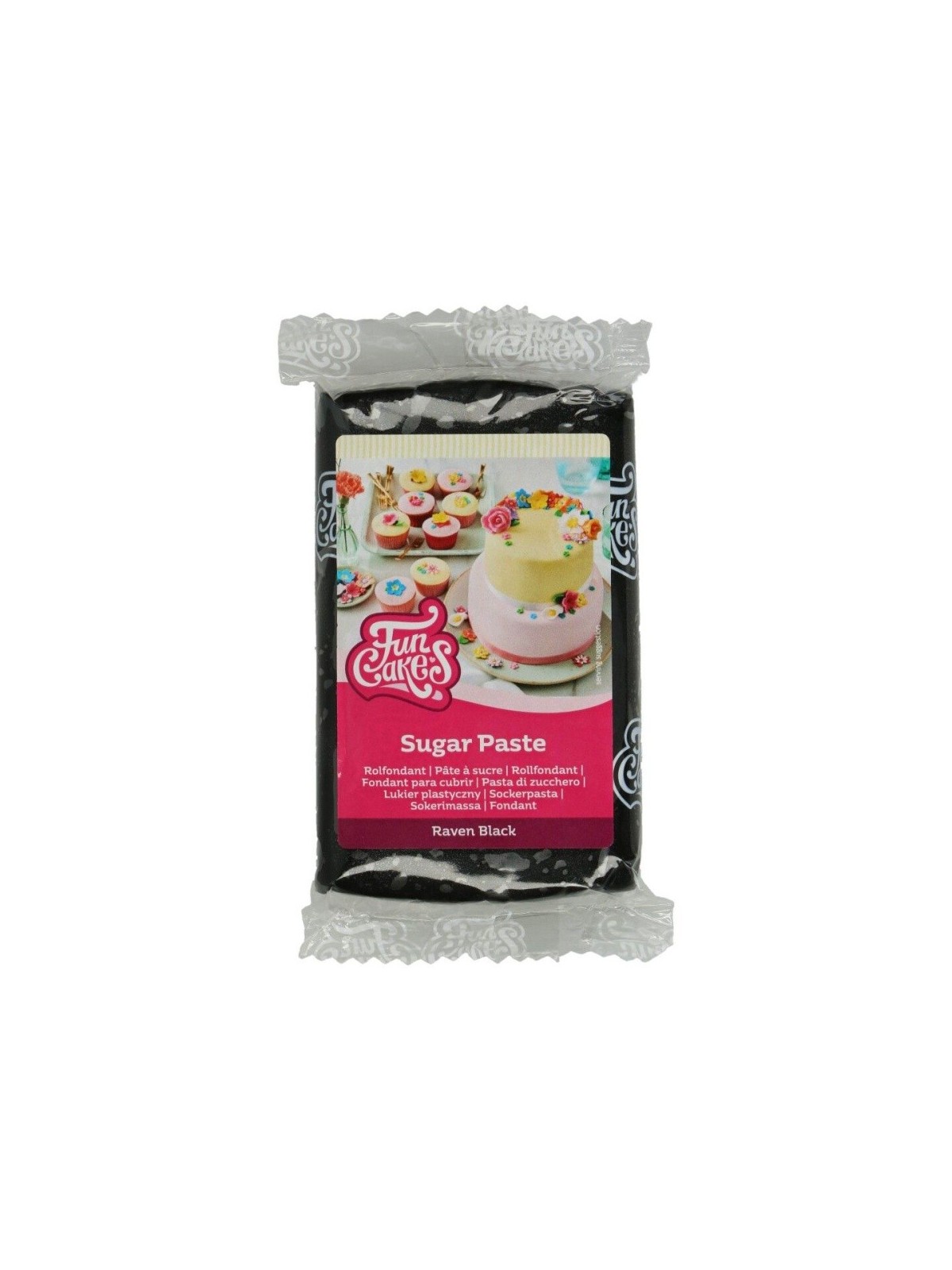 FunCakes czekolada plastyczna do dekoracji - Raven Black - czarny - 250g.