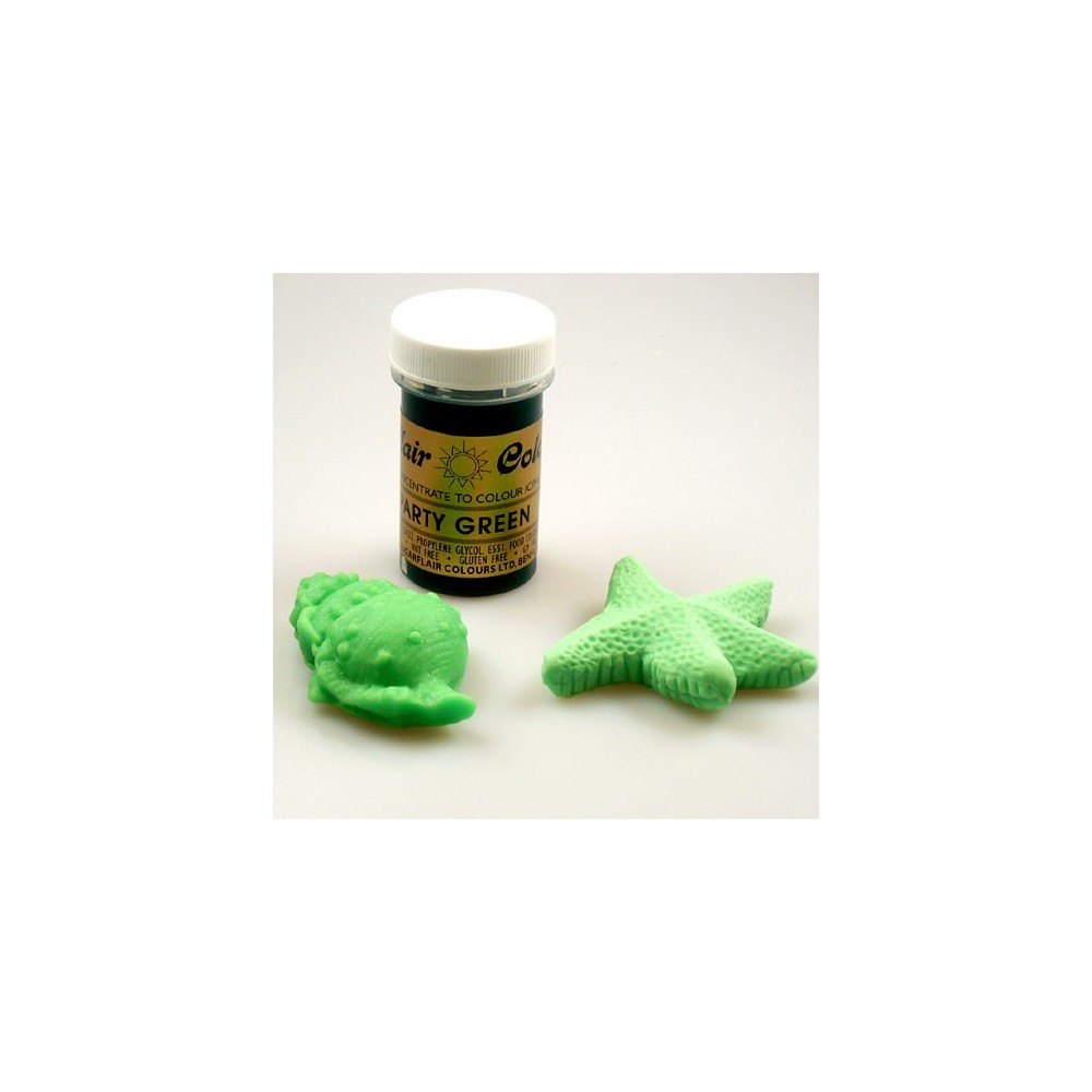 Sugarflair gel color - green - Party Green 25g