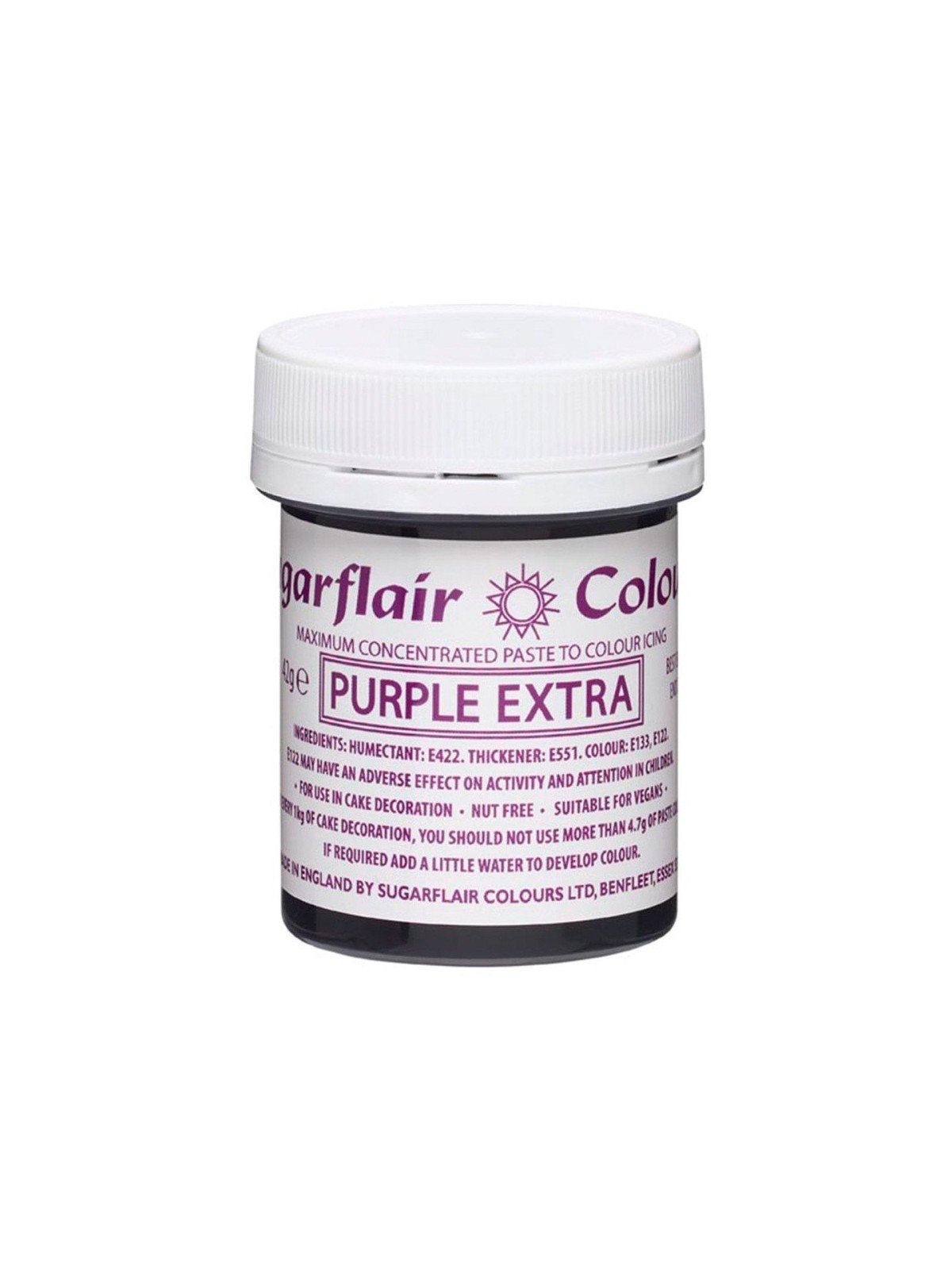 Sugarflair gelová barva - extra fialová - Purple extra 42g