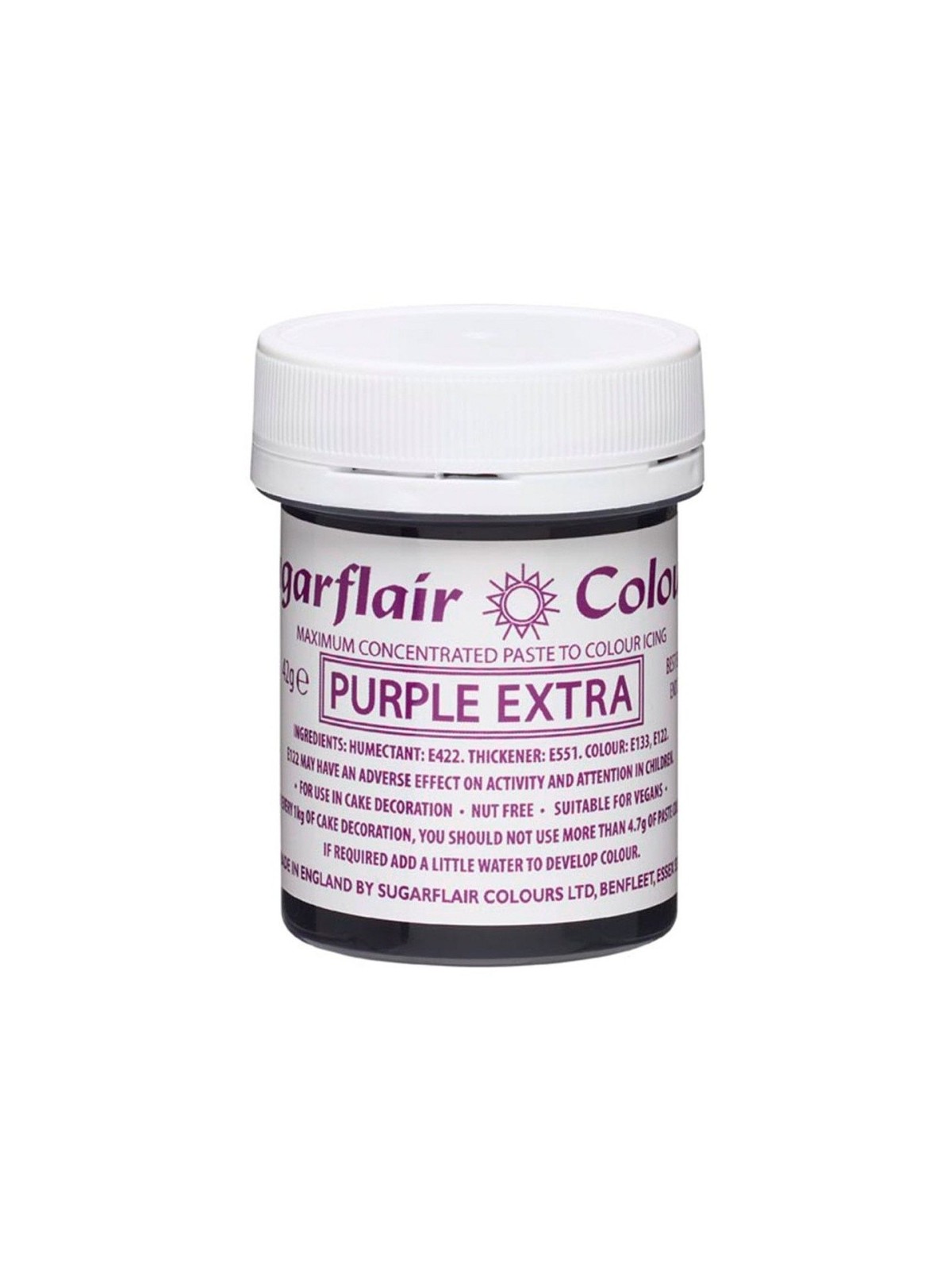 Sugarflair gélová farba - extra fialová - Purple extra 42g