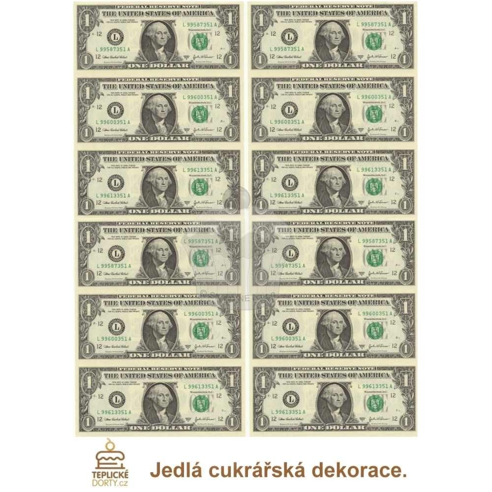 Jadalny papier "Banknot amerykański dolar" - A4