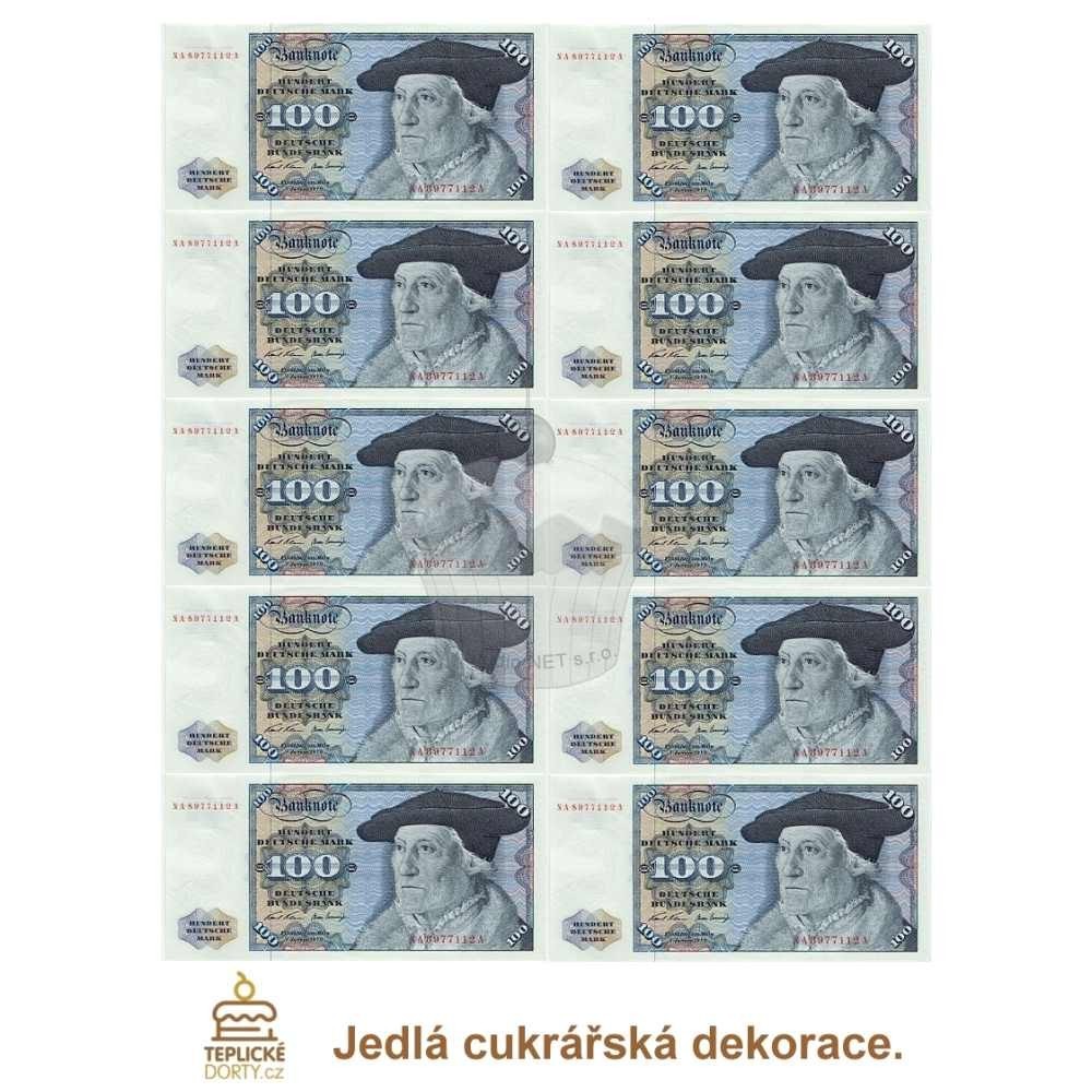 Jadalny papier "Banknoty zachodnioniemieckiej marki" - A4