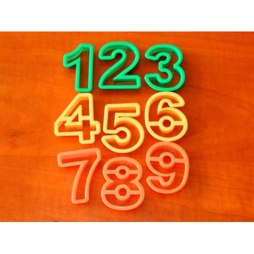 Cookie cutters - numbers and characters 15pcs