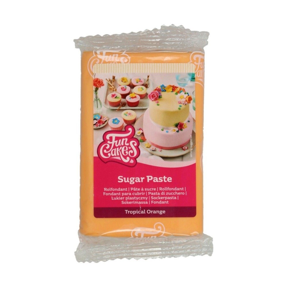 FunCakes lukrowanie fondant Tropical Orange - pomarańczowy - 250g