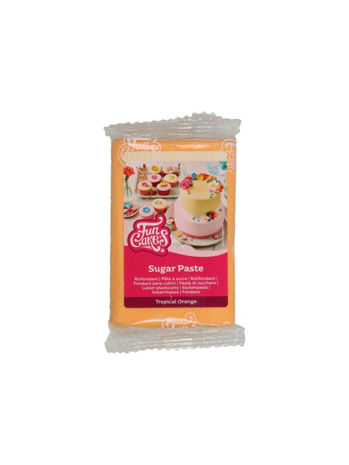 FunCakes lukrowanie fondant Tropical Orange - pomarańczowy - 250g