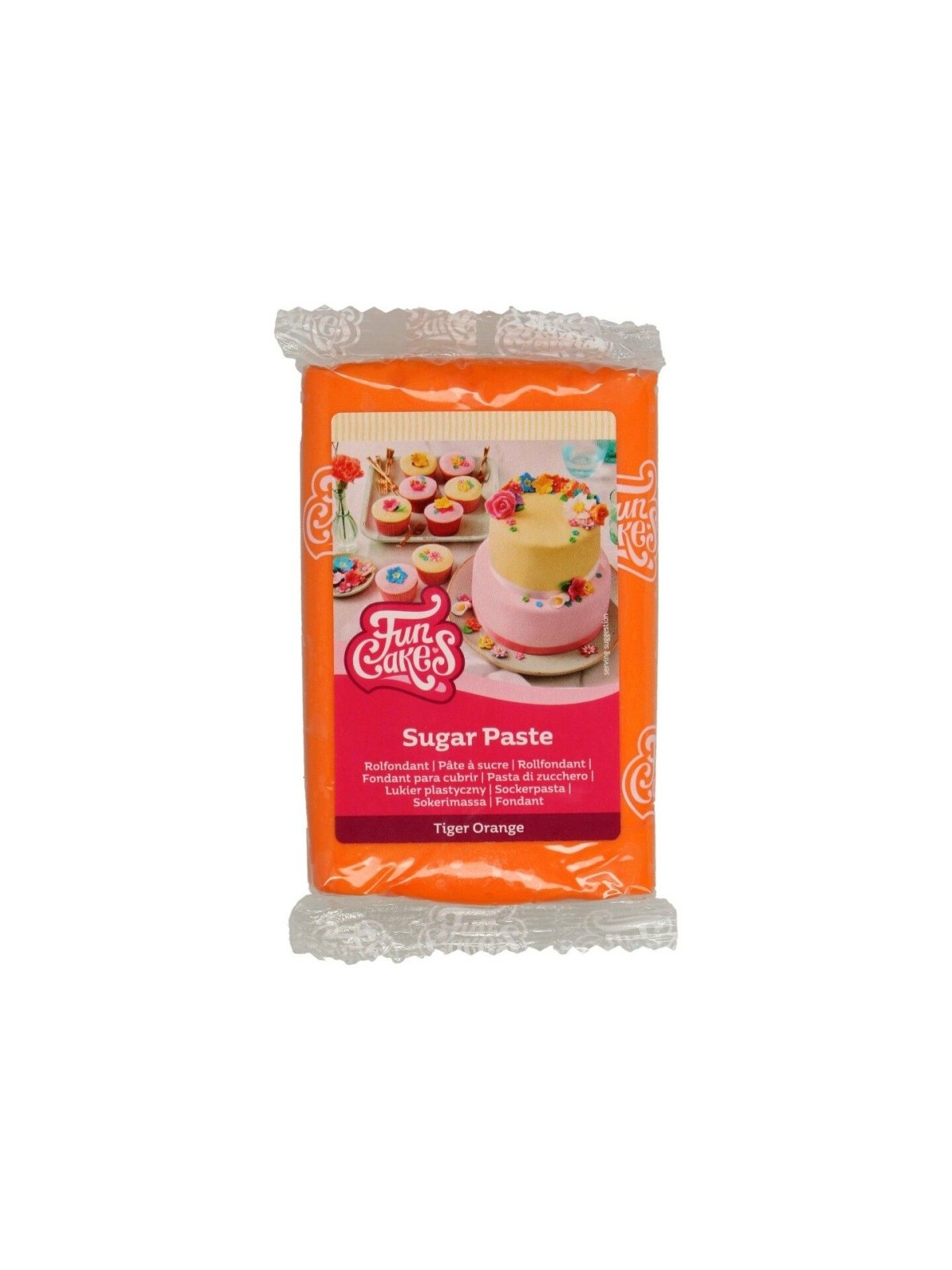 FunCakes pokrycie fondantowe Tygrys Pomarańczowy - pomarańczowy - 250g