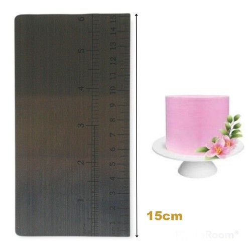 Confectionery contour card made of stainless steel - straight 15cm