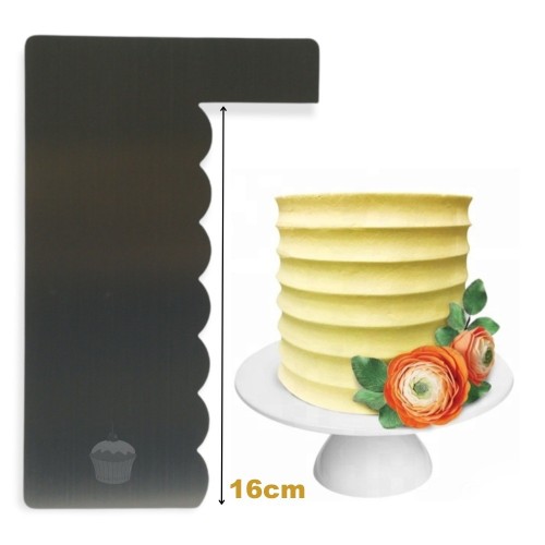 Confectioner's stainless steel profile gauge - facet 16cm.