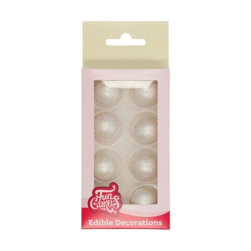 FunCakes pearl choco balls silver - srebro - 8ks