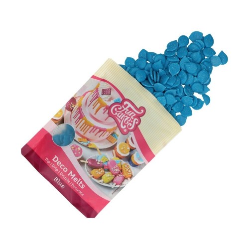 FunCakes Dekorschmelz - Blaue Glasur - Scheiben - 250g