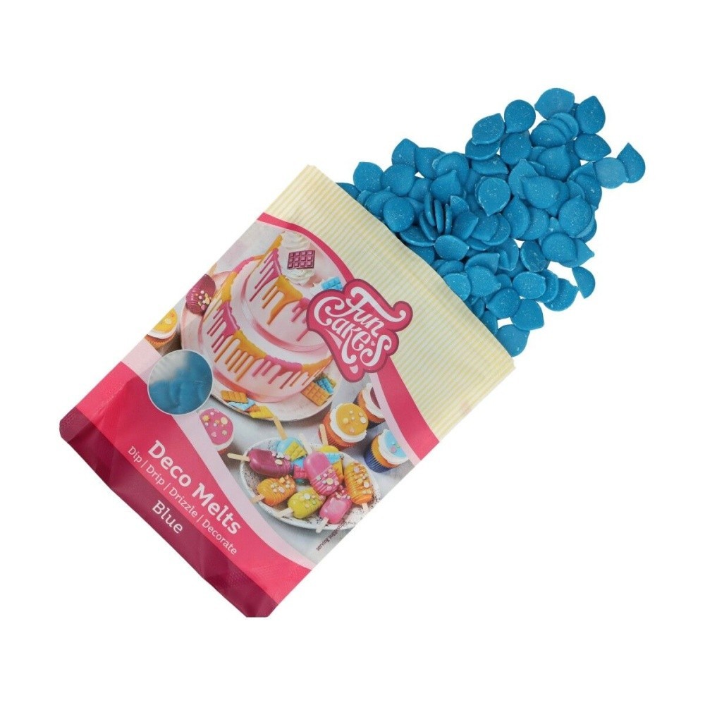 FunCakes Dekorschmelz - Blaue Glasur - Scheiben - 250g